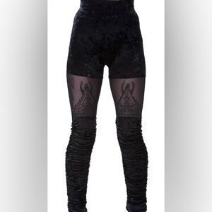 Killstar Nightshade Ruched Leggings Size Small